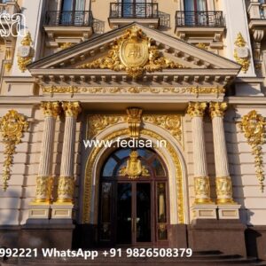 Luxury Hotel Elevation with Artistic Elements No-9504