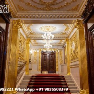 Luxury Resort Front Elevation with Glass No-9509