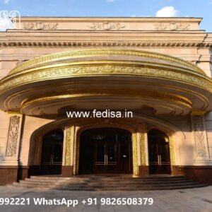 Luxury Hotel Elevation Design with Marble Texture No-9521