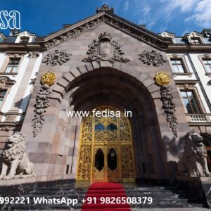 Modern Luxury Hotel Facade with LED Effects No-9533