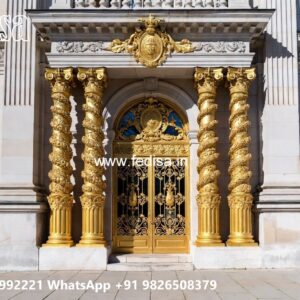 Luxury Hotel Front View with Elegant Lighting No-9550