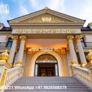 Modern Luxury Resort Front Elevation Design No-9572