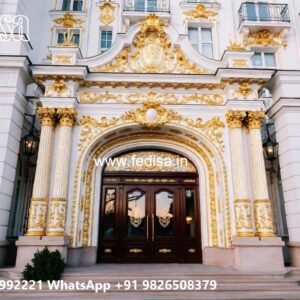 Modern Luxury Hotel Exterior with Elegant Lines No-9583