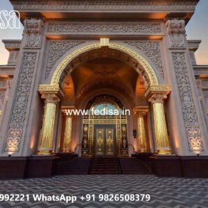 Luxury Hotel Gate Design with Artistic Detailing No-9631