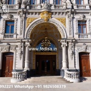 Hotel Main Entrance Gate Design with Decorative Panels No-9637