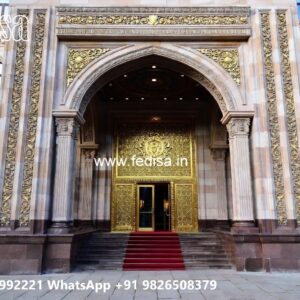 Hotel Front Gate Design with Stylish Facade No-9661