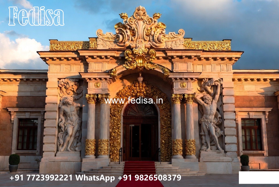 Luxury Hotel Entrance Gate Design with Golden Finish No-9670