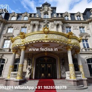 Hotel Main Gate Design with Decorative Metalwork No-9680