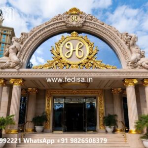 Modern Luxury Hotel Exterior Gate Design No-9683