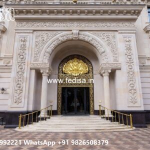 Hotel Exterior Elevation Design with Contemporary Appeal No-9715