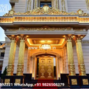 Stylish Hotel Elevation Design with LED Lighting No-9722