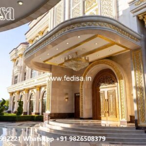 Grand Hotel Elevation Design with Elegant Detailing No-9724