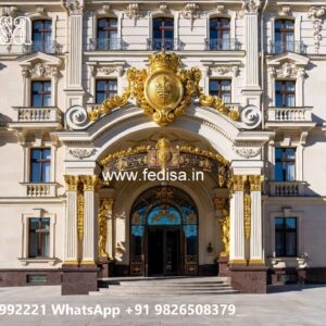 Modern Hotel Elevation Design with Marble Finish No-9734