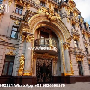 Hotel Exterior Elevation Design with Premium Lighting No-9736