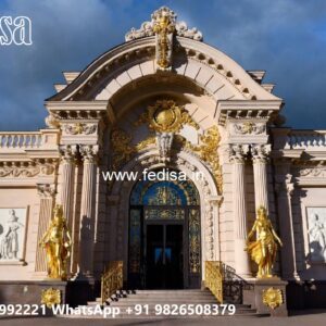 Hotel Elevation Design with Modern Window Style No-9764