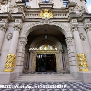 Luxury Hotel Elevation Design with Balcony Lighting No-9775