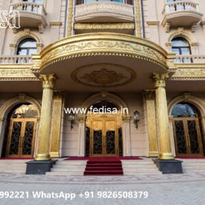 Luxury Resort Elevation Design with Elegant Facade No-9786
