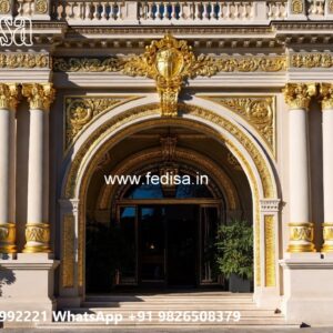 Contemporary Hotel Elevation Design with Lighting Effects No-9793