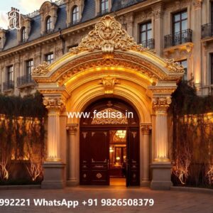Stylish Hotel Exterior Elevation for Resorts No-9795