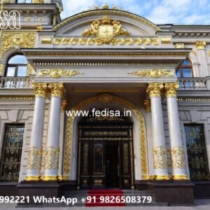 Modern Hotel Exterior Elevation with Luxury Appeal No-10011