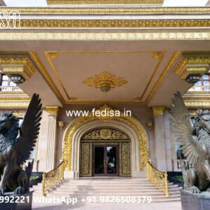 Luxury Hotel Elevation Design with Marble Texture No-10121