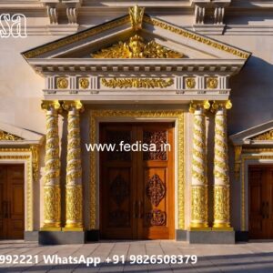 Luxury Hotel Exterior Design with Elegant Panels No-10124