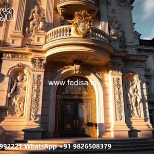 Luxury Hotel Front View with Elegant Lighting No-10150