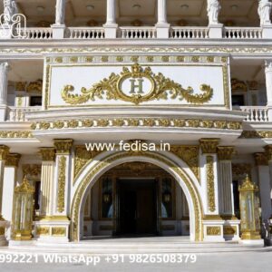 Hotel Entrance Gate Design with Brass and Glass Finish No-10210