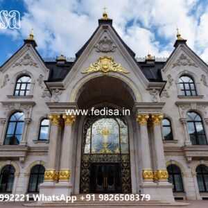 Hotel Main Entrance Gate Design with Decorative Panels No-10237