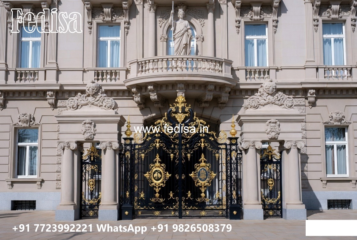 Luxury Hotel Entrance Gate Design with Golden Finish No-10270