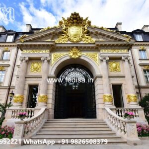 Elegant Hotel Main Gate Design with Artistic Finish No-10274