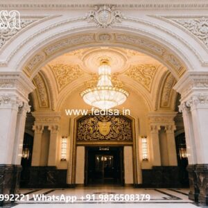 Hotel Main Gate Design with Decorative Metalwork No-10280