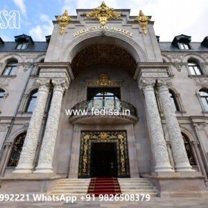 Luxury Hotel Elevation Design with Royal Look No-10338