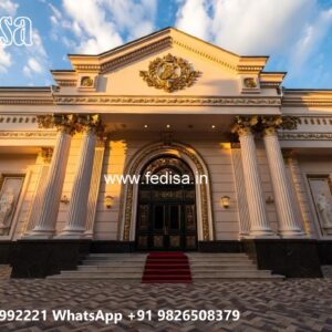Hotel Elevation Design with Decorative Facade Panels No-10343