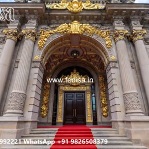 Hotel Front Exterior Design with Artistic Touch No-10371