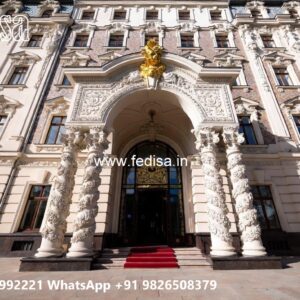 Hotel Elevation Design with Luxury Architectural Features No-10380