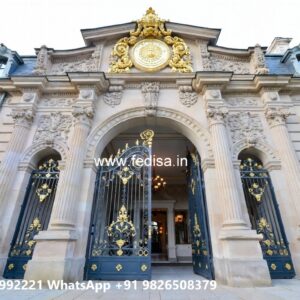 Hotel Elevation Design with Decorative Architectural Lines No-10391