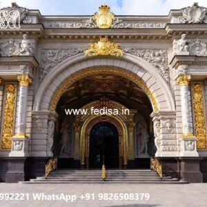Luxury Hotel Front Design with Glass Panels No-10648