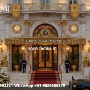Luxury Hotel Main Entrance Elevation No-10659