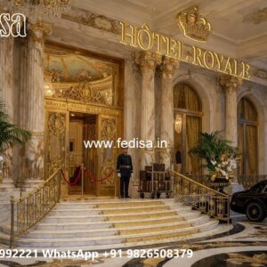 Premium Hotel Elevation with Modern Facade No-10661