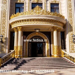 Luxury Hotel Front Elevation with Modern Appeal No-10688