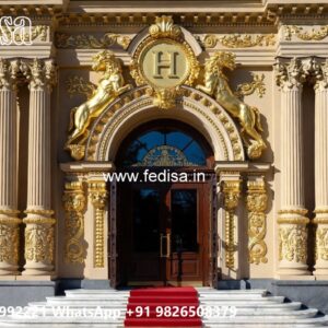 Stylish Luxury Resort Front Elevation No-10699