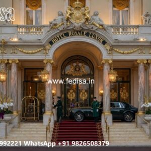 Luxury Resort Front Elevation with Glass No-10709
