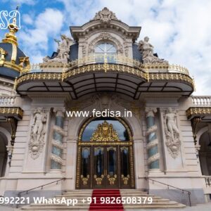 Modern Luxury Hotel Facade with LED Effects No-10733