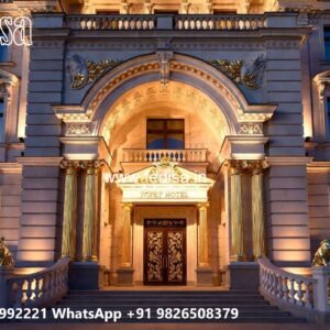 Luxury Hotel Elevation with Decorative Details No-10740