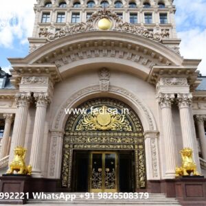 Modern Luxury Hotel Exterior with Stone Finish No-10762