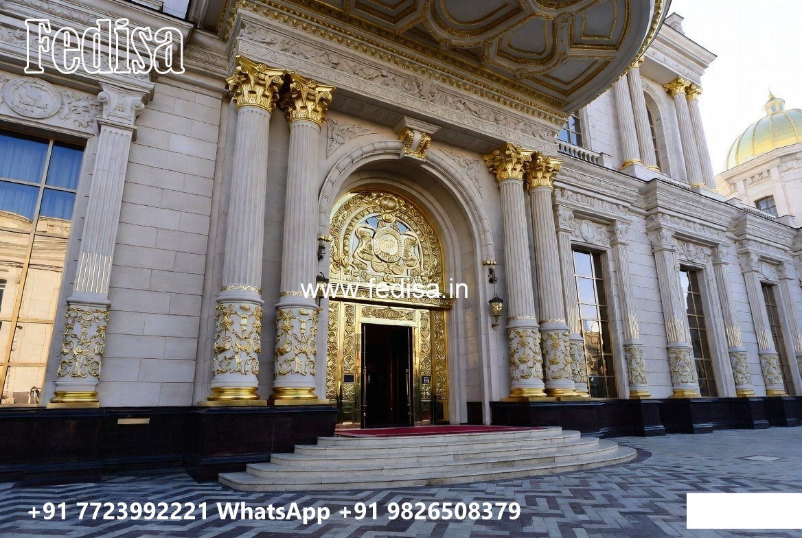 Luxury Hotel Front Elevation with Artistic Appeal No-10777