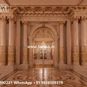 Hotel Main Entrance Gate Design with Decorative Panels No-10837