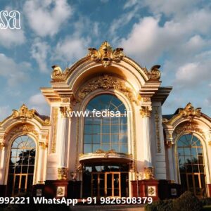 Stylish Hotel Main Gate Design for Elegant Entry No-10846