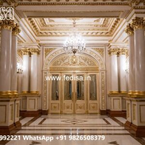 Luxury Hotel Entrance Gate Design with Golden Finish No-10870